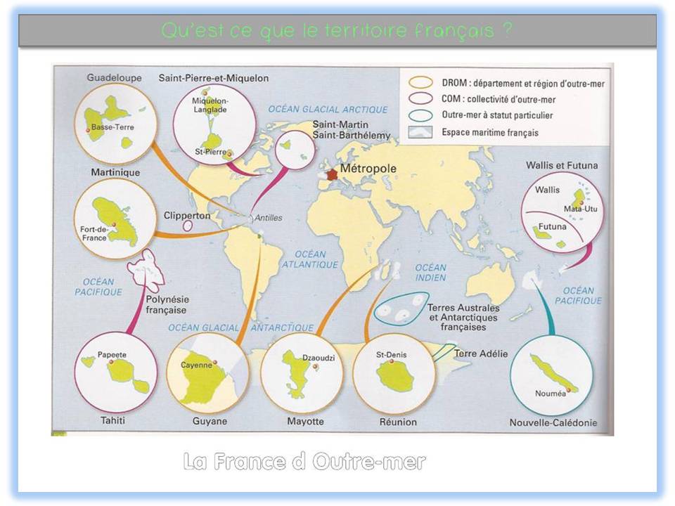 Evaluation La France D'outre Mer Cm2 Les térritoires français dans le Monde (Séquence 4) - Ressources pour
